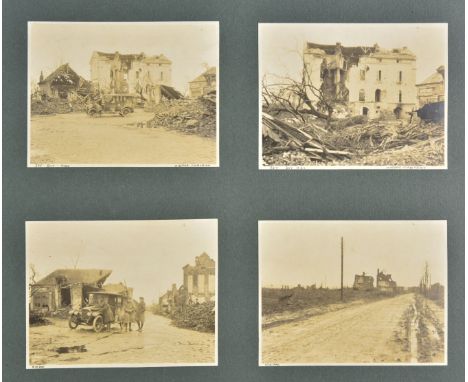 World War I - France. An album of 260 gelatin silver print photographs of Northern France, c. 1920,  photographed by a Britis