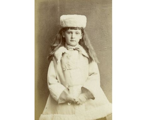 *Carroll (Lewis, 1832-1898 ). Xie Kitchin as 'Dane', Oxford, 14th May 1873,  albumen print photograph mounted as a cdv, numbe