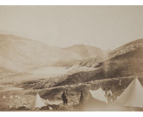 *Fenton (Roger, 1819-1869). Balaclava, from Guards Hill, 1855,  salt print, 257 x 342mm, together with Cavalry Camp, Looking 