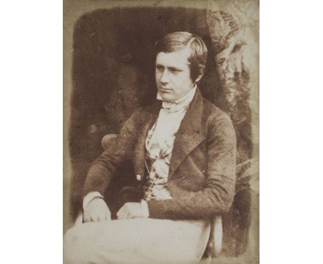 *Hill (David Octavius, 1802-1870 &amp; Adamson, Robert, 1821-1848). Portrait of an unknown man, c. 1845, calotype, long close