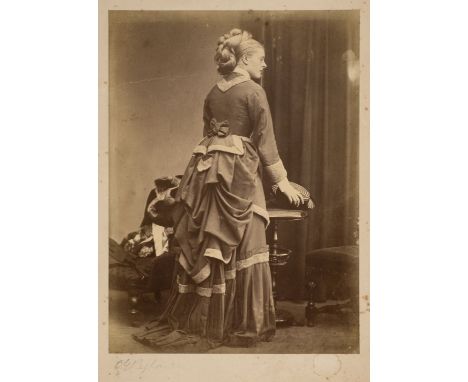 *Rejlander (Oscar Gustave, 1813-1875). Mrs C.H. Palainet Standing, Her Hands on a Boater Hat, 1870s,  albumen print photograp