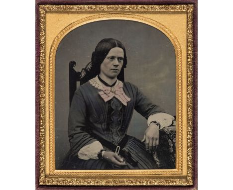 *Pair of sixth-plate ambrotypes of a young husband and wife, by Henry Boswell Lee (or Joseph Lee), 57 Church Street, Liverpoo