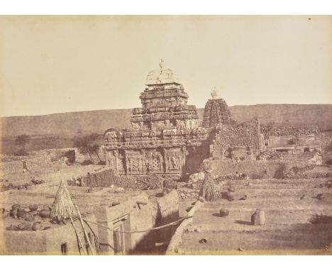*Biggs (Thomas, 1822-1905). Sangameshwara Temple at Pattadakal in Karnataka, 1866, albumen print, 28 x 39cm, original mount w