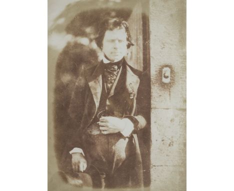 *Hill (David Octavius, 1802-1870 &amp; Adamson, Robert, 1821-1848). Portrait of David Octavius Hill, c. 1845, calotype, pale 