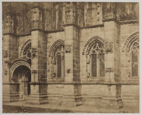 *Fenton (Roger, 1819-1869). Roslin Chapel, south side, Roslin, Scotland, 1856,  salted paper print on original mount, signed 