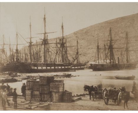 *Fenton (Roger, 1819-1869). Head of Harbour, Balaclava, 1856,  salt print, printed title to lower margin of original mount, 2