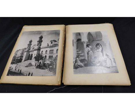 Thirty five +circa late 19th century Woodbury type and albumen print photographs mounted on card leaves including approx 26 i