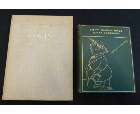 SIR PETER SCOTT: PORTRAIT DRAWINGS, London, Country Life, 1949, 1st edition, signed on half title, 4to, original cloth gilt +