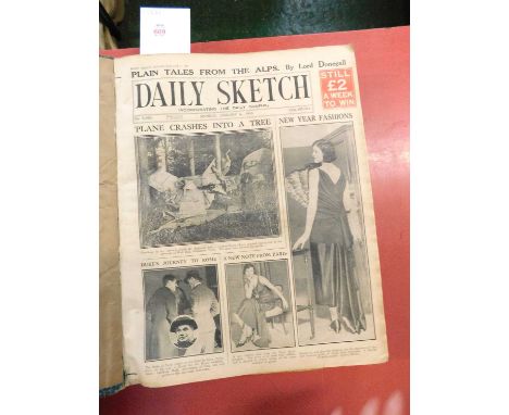 DAILY SKETCH: 1930, January to February complete, folio cloth