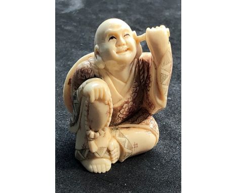 Fine Signed Japanese Netsuke fig  measures approx height 50mm  