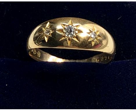 18ct gold diamond ring weight 3.8g