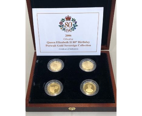 Queen Elizabeth 11 80th birthday portrait gold sovereign collection boxed 