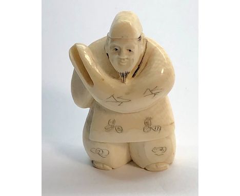 Fine Signed Japanese Netsuke fig  measures approx height 50mm  