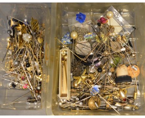 A Large Collection of Stick Pins and related jewellery 