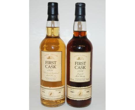 A bottle of Glenturret First Cask malt whisky 1976 bottle No.33, cask No.1090, 46% vol, 70cl and a bottle of Speyside First C