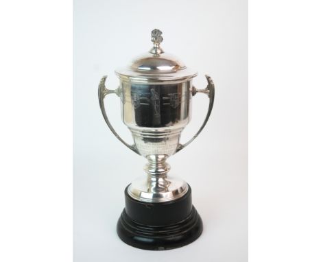 A silver Lord Lonsdale Boxing Trophy by Mappin & Webb, Sheffield 1951 the lid inscribed Lord Lonsdale Trophy, with BBB of C f