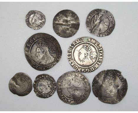 Mary 1553 - 1554 Silver groat, London, rippled, fair Elizabeth I 1558 - 1603 - 1567 silver sixpence, near fine Elizabeth I 15