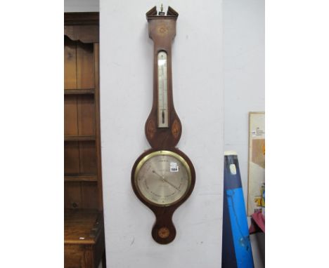 An Early XIX Century Mahogany Two Dial Banjo Barometer, 'Zenone &amp; Butti Edinburgh.