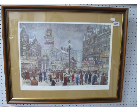 George Cunningham (Sheffield Artist) 'Journeys End', limited edition colour print of 500, graphite signed 31 x 44.5cm.