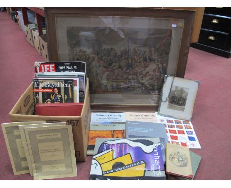 A XIX Century Print of Colonel Mordaunt's Cock Match, 40 x 56.5cm, Antiques catalogues, books, photograph frame.