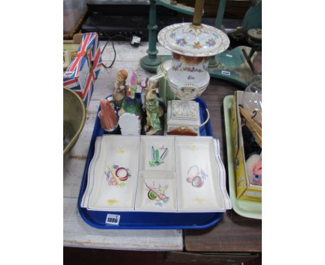Goebel figures, Poole dish etc:- One Tray.
