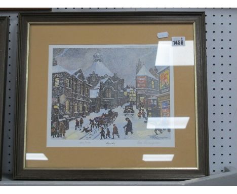 George Cunningham (Sheffield Artist) 'Crookes', limited edition colour print of 500, graphite signed, 21 x 26.5cm.