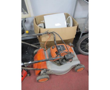 Qicksilver 40SD Petrol Lawn Mower having Briggs &amp; Stratton engine; Toilet Cistern and Base.