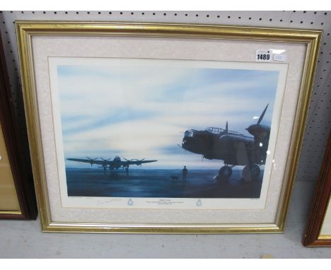 Paul Holland, 'Reflections' Colour Print, graphite signed by artist and Les Smith DFC, 27.5 x 41cm.