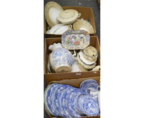 Ceramics - a Royal Worcester fine bone china dinner service; Copeland Spode Old Willow pattern part dinner service; Trinity C