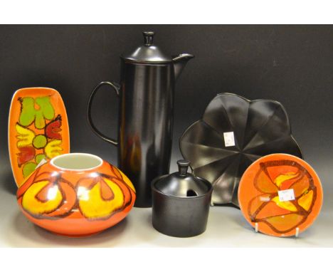 A Poole pottery bowl; a Wedgwood coffee pot, plate;  etc qty 