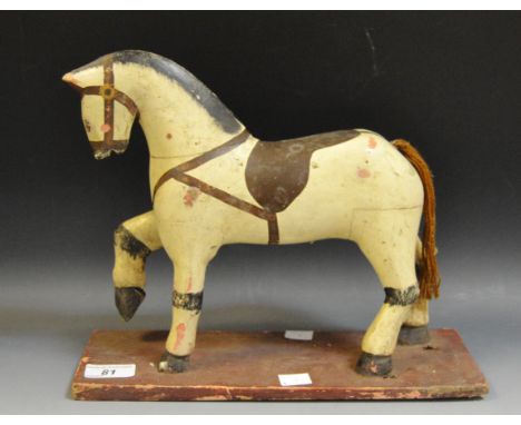 Folk Art - a hand carved wooden Horse