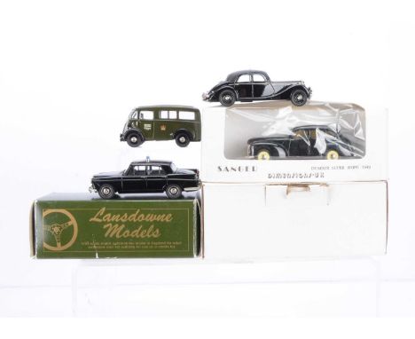 1:43 Scale White Metal Models, Crossway Models CP14 Riley RMB Plymouth City Police, Lansdowne Models LDM 6b 1961 Wolseley 6-1