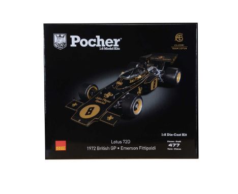 A Pocher Hornby 1:8 Scale Model Kit - Lotus Ford 72D 1972 British GP (Emerson Fittipaldi), Art. HK 114, in original box withi