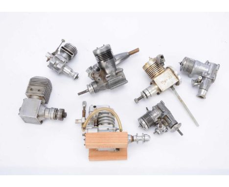 A group of seven assorted Glow-plug Engines (7), including an ETA '29', a K&B '35', Super Tigre '.15', a Merco '61' with sile