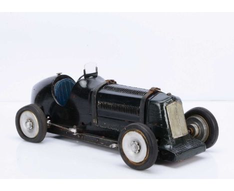 A Diesel-Powered Model 'ERA' Tether Racing Car by M&E Models (Exmouth), measuring approx 460mm long overall, fitted with dies