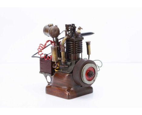 A vintage single-cylinder 4-stroke Petrol engine for Marine or Stationary use,  the cylinder appears approx 25mm x 30mm, fitt