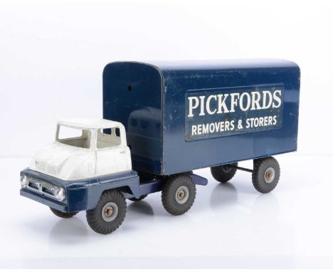 An Unboxed Tri-ang Pressed Steel Articulated Pantechnicon, in the dark blue and white livery of 'Pickfords Removals', from th