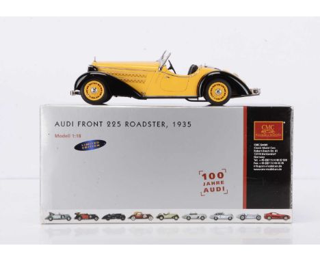A CMC 1:18 Scale Audi Front 225 Roadster 1935, M-075A, in original box with certificate, swing tag, instructions, cloth and t