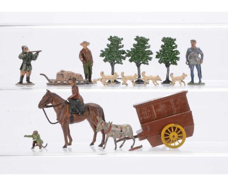 Charbens Organ Grinder (organ with small crack to front and repaired shaft),  monkey missing hat, and operative, Timpo Arctic