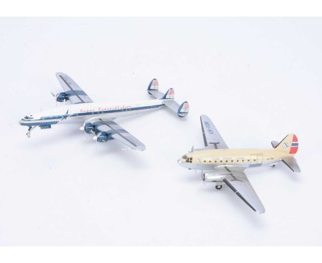Small World Models 1:200 Scale Airliners, Prototype Lockheed L-1049 Super Constellation, Curtiss C46 Commando in Fred Olsen (