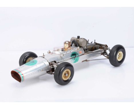 A 1960's-70's Glow-plug engined BRM Formula 1 Racing Car, in aluminium finish as Graham Hill's No. 7, fitted with glowplug en