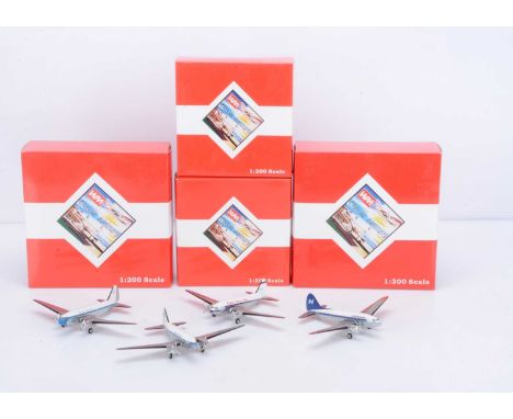 Western Models 1:200 Scale Classic Airliners, Curtiss C-46 Commando Varig PP-VBQ, Nordair CF-NAE, EL AL 4X-ALC, Flying Tiger 