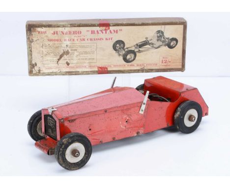 A Diesel-engined model Racing Car based on 'Juneero' components and unmade Bantam Chassis Kit, the chassis frame, body panels