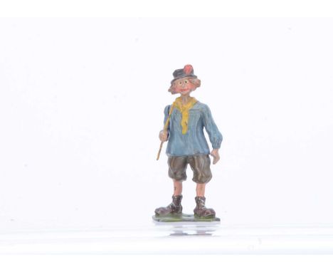 Modern copy of Britains Village Idiot in light blue smock, G-VG,