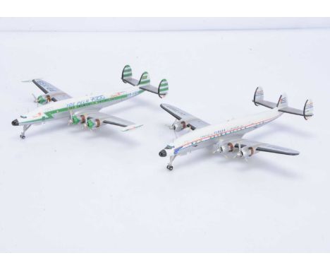 Small World Models 1:200 Scale Airliners, Lockheed L-1049 Super Constellation, two models in Real (PP-YSB) and Cubana (CU-T60
