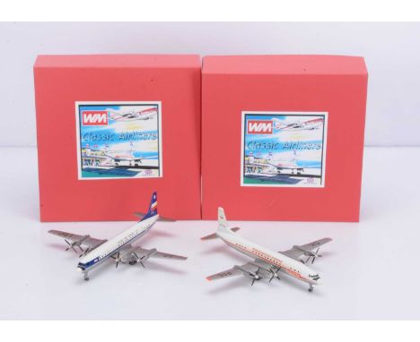 Western Models UK 1:200 Scale Classic Airliners, CA11D Ilyushin IL-18 (C.S.A), CA11C Ilyushin IL-18 (LOT), in red boxes with 