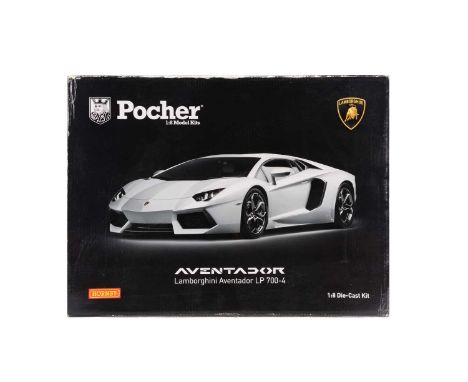 A Pocher Hornby 1:8 Scale Model Kit - Lamborghini Aventador LP 700-4, Art. HK 101, in original box with instructions, top int