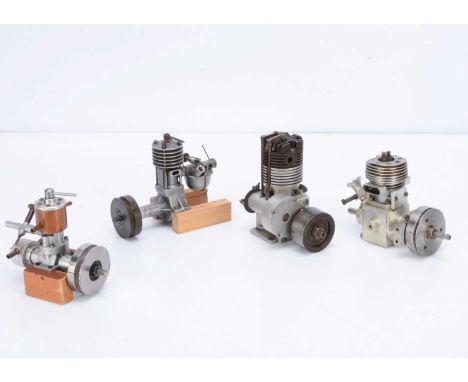 Four heavier Model Diesel Engines for Marine or Land-based use (4), one marked as an 'n' 5, with brass ETA flywheel, another 