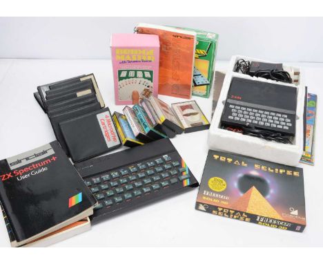 Sinclair ZX81 & ZX Spectrum Home Computers & Games, ZX81 in remains of box base with power supply, aerial cable, manual, ZX81