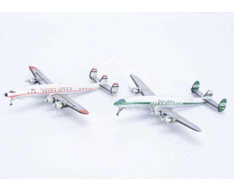 Small World Models 1:200 Scale Airliners, Lockheed L-1049 Super Constellation, two models in California Hawaiian (N6906C) and